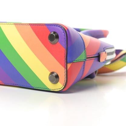 Balenciaga Smooth Calfskin Logo Rainbow XXS Ville Top Handle Bag Multicolor 10 of 12