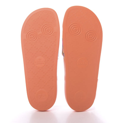 Gucci Rubber Monogram Strawberry Print Womens Slide Sandals 35 Orange 5 of 7
