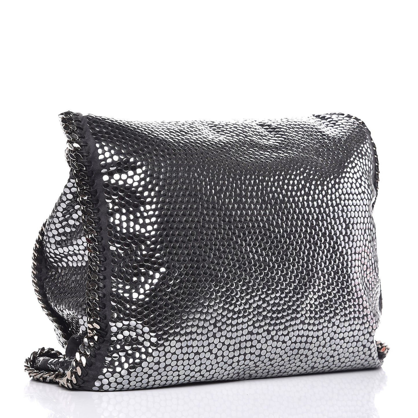 Studded Eco Suede Falabella Tote Black