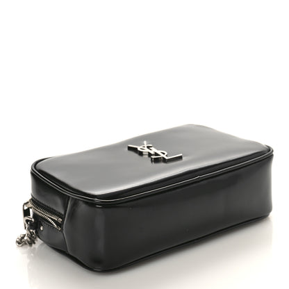 Saint Laurent Shiny Calfskin Monogram Mini Lou Camera Bag Black 4 of 8