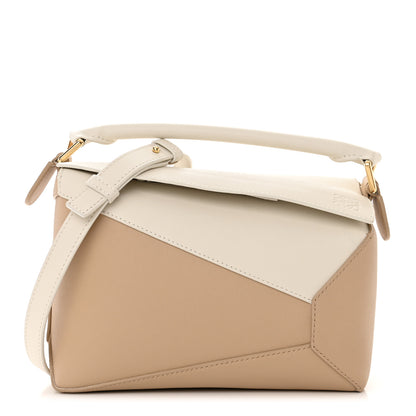 Loewe Classic Calfskin Small Puzzle Edge Bag Soft White Paper Craft 1 of 11