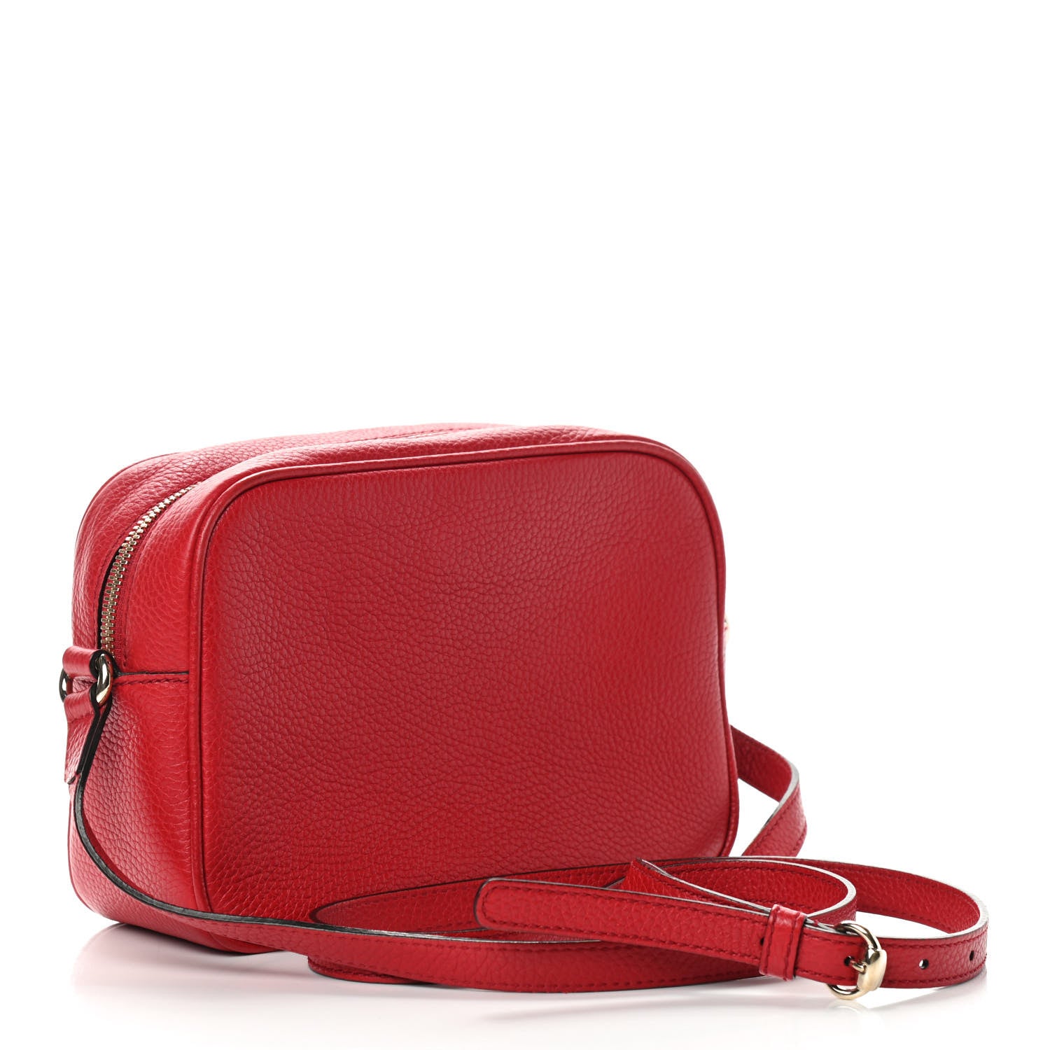 Gucci Pebbled Calfskin Small Soho Disco Bag Tabasco Red 3 of 10