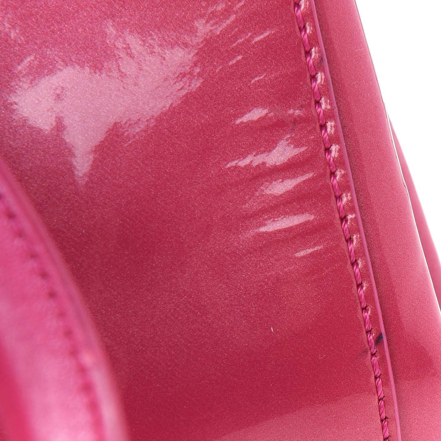 Patent Calfskin Large Signature Tote Pink