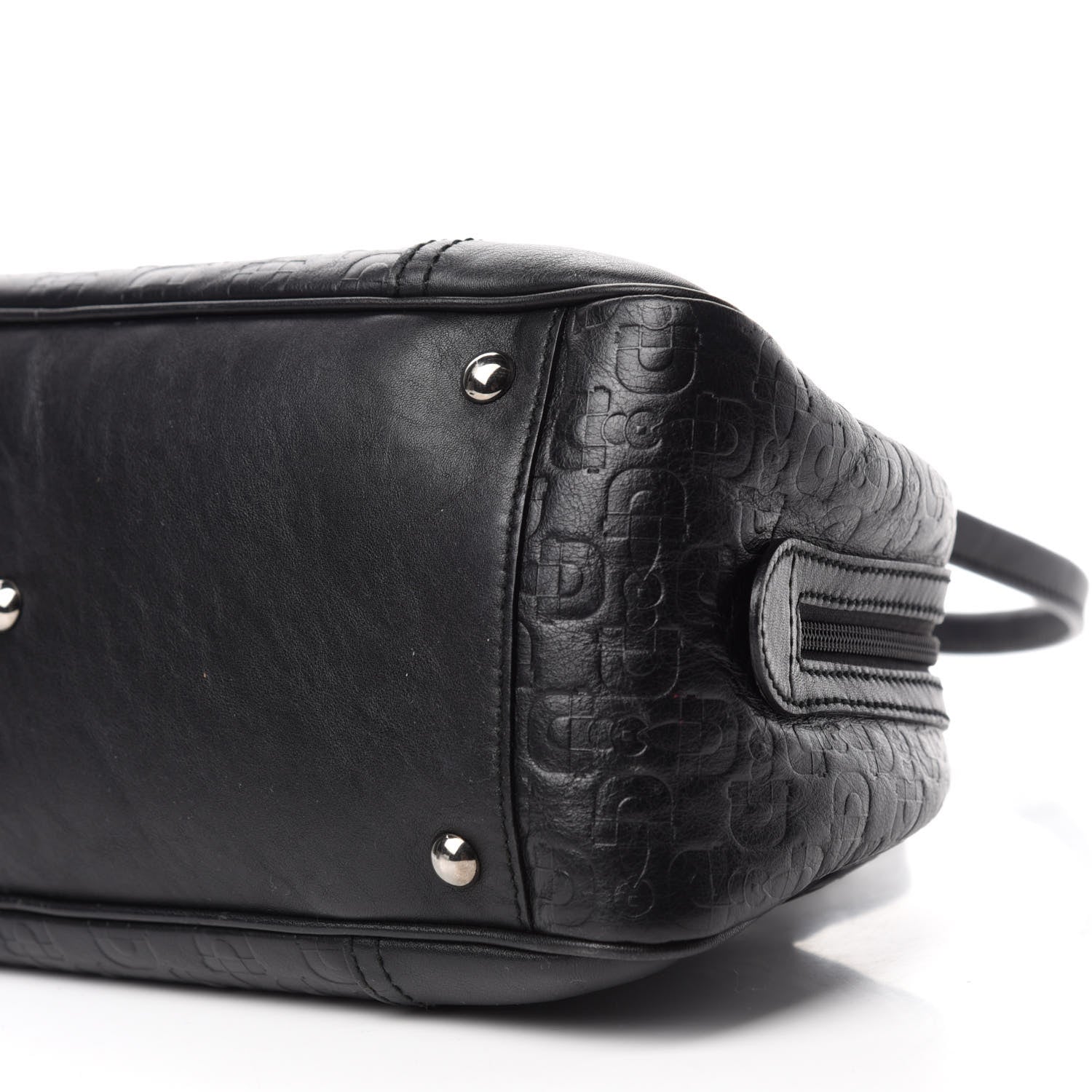 Gucci Calfskin Horsebit Embossed Princy Boston Black 7 of 10