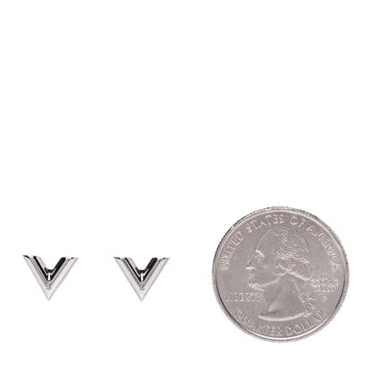 Louis Vuitton Essential V Stud Earrings Silver 2 of 6