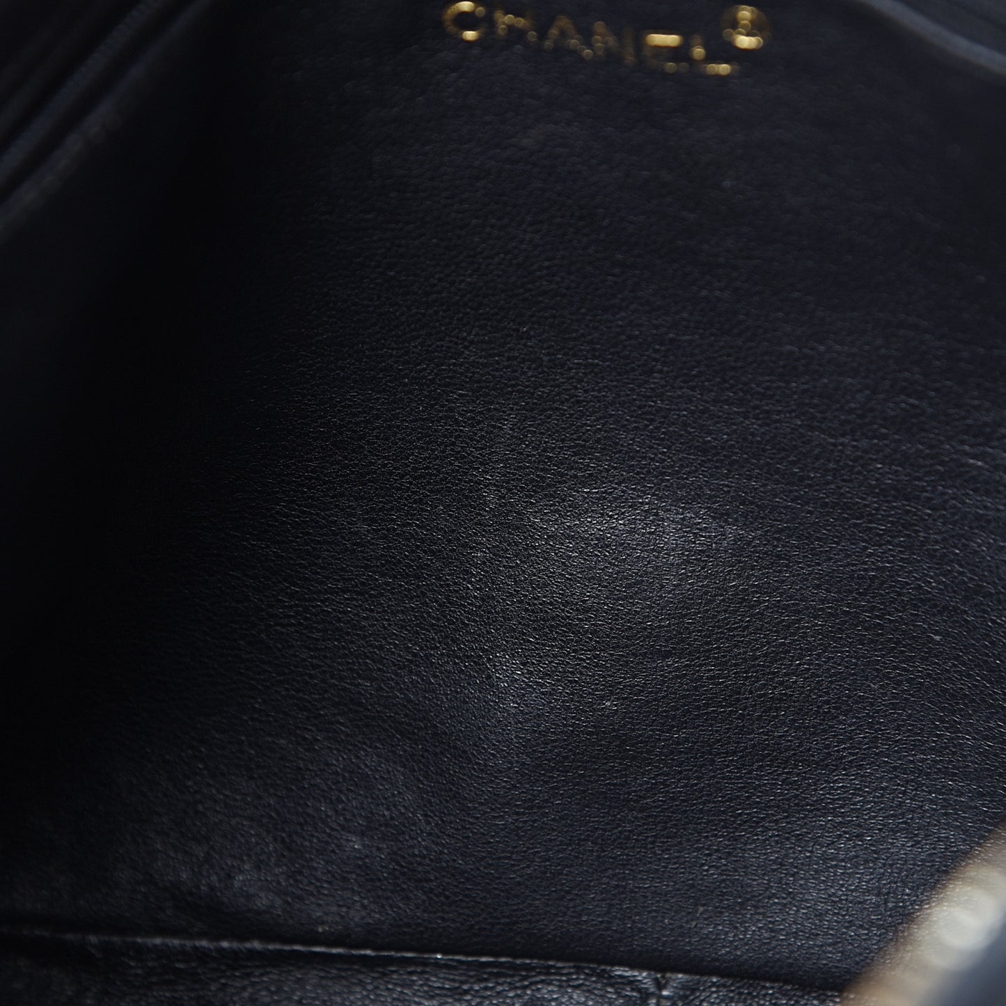 Lambskin Quilted CC Tassel Camera Case Black