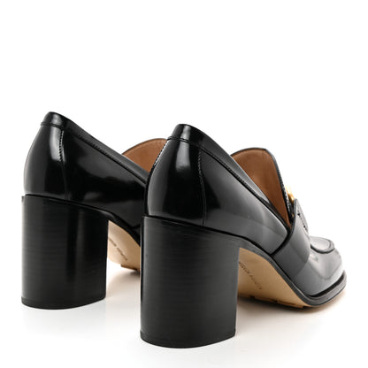 Bottega Veneta Glossy Calfskin Monsieur 70mm Loafer Pumps 38.5 Black 4 of 7