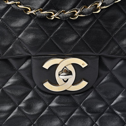 Chanel Lambskin Quilted XL Jumbo Single Flap Black 11 of 11