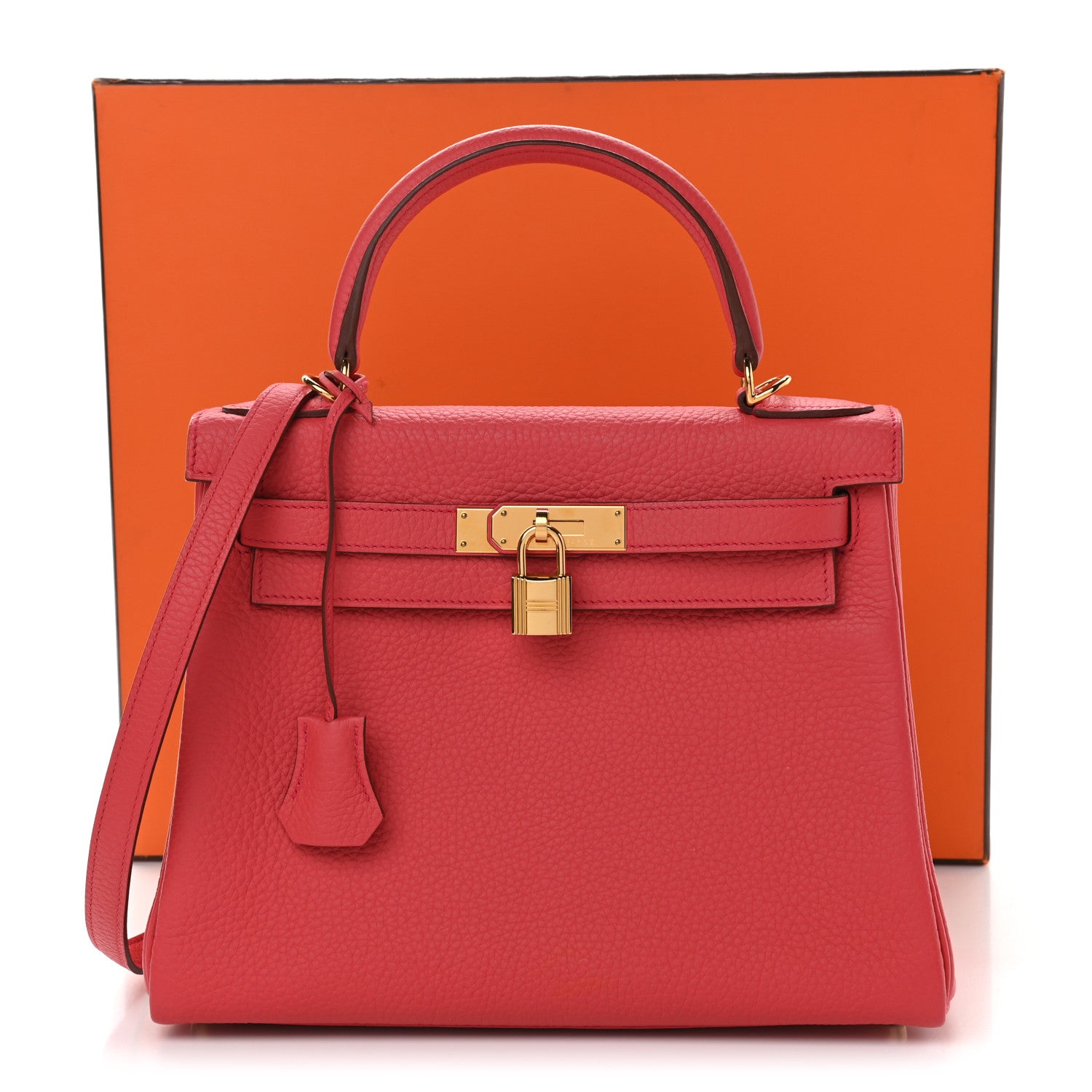 Hermes Taurillon Clemence Kelly Retourne 28 Bougainvillea 10 of 10