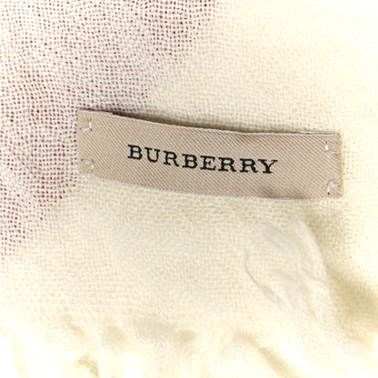 Burberry Wool Silk Gauze Giant Check Lightweight Scarf White 2 of 4