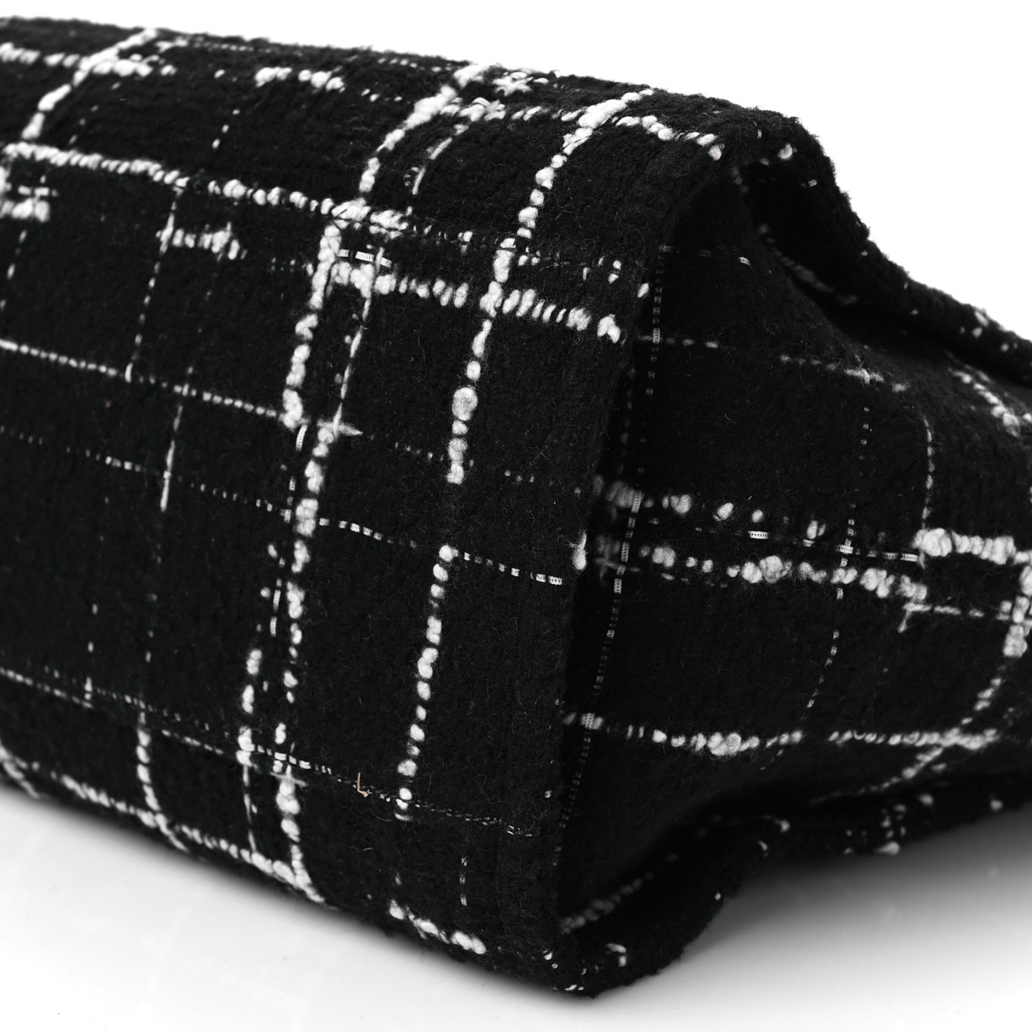 Tweed Medium Deauville Tote Black White Multicolor