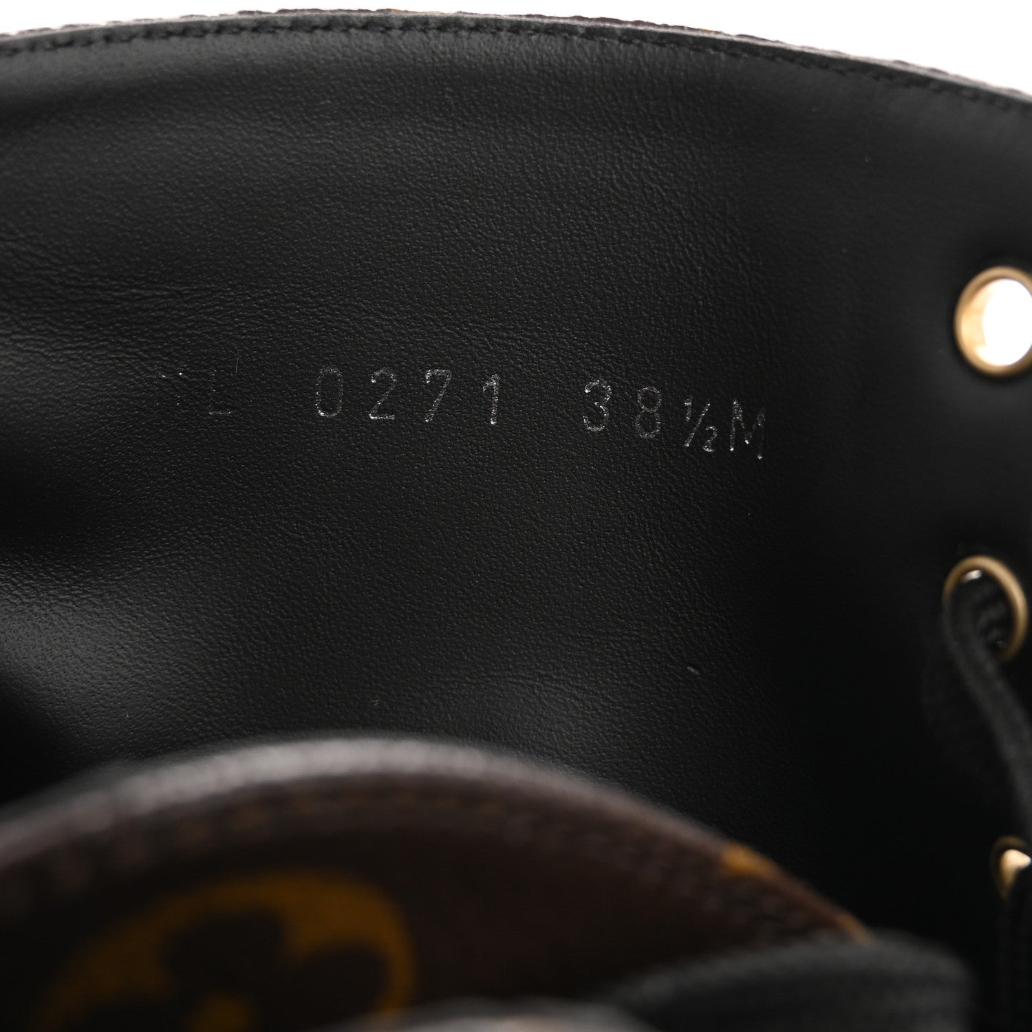 Louis Vuitton Calfskin Monogram Wonderland Flat Ranger Boots 38.5 Black 9 of 11