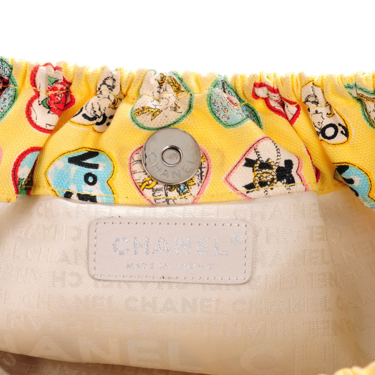 Canvas Coco Hearts Shoulder Bag Yellow