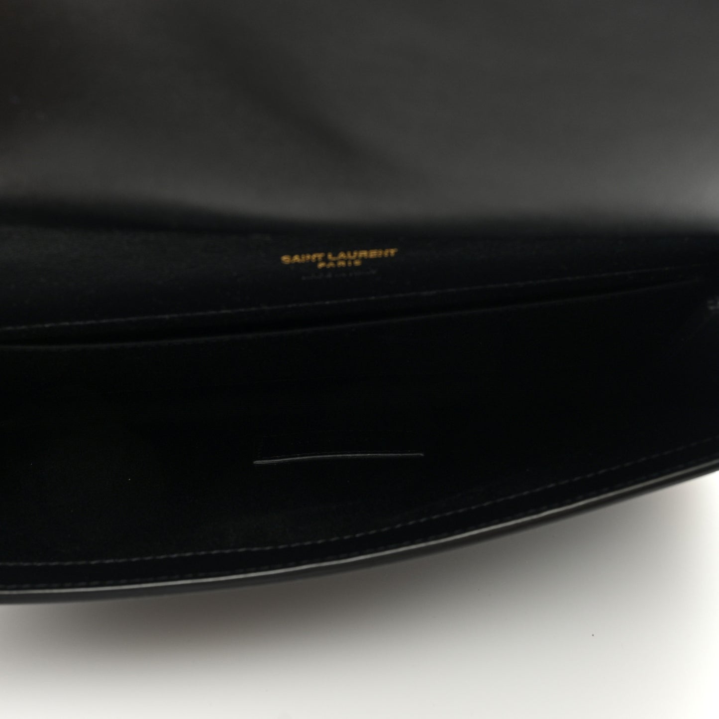 Nappa Patent Calfskin Two-Toned Monogram Pouch Alabastro Black