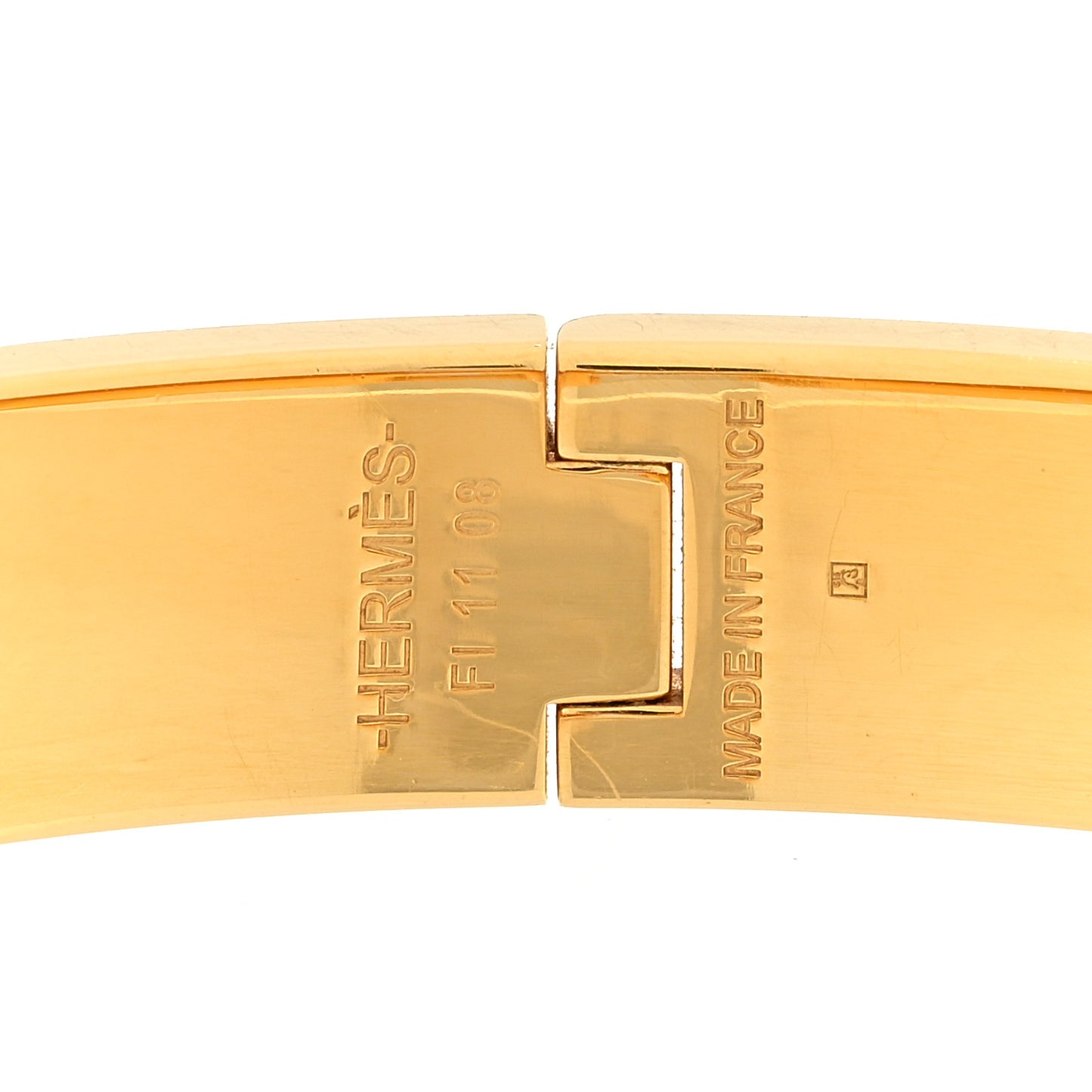 Enamel Narrow Clic Clac H Bracelet PM Marron Glace