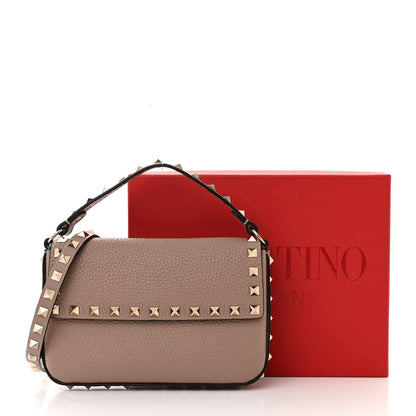 Valentino Garavani Grainy Calfskin Rockstud Crossbody Pouch Poudre 10 of 10