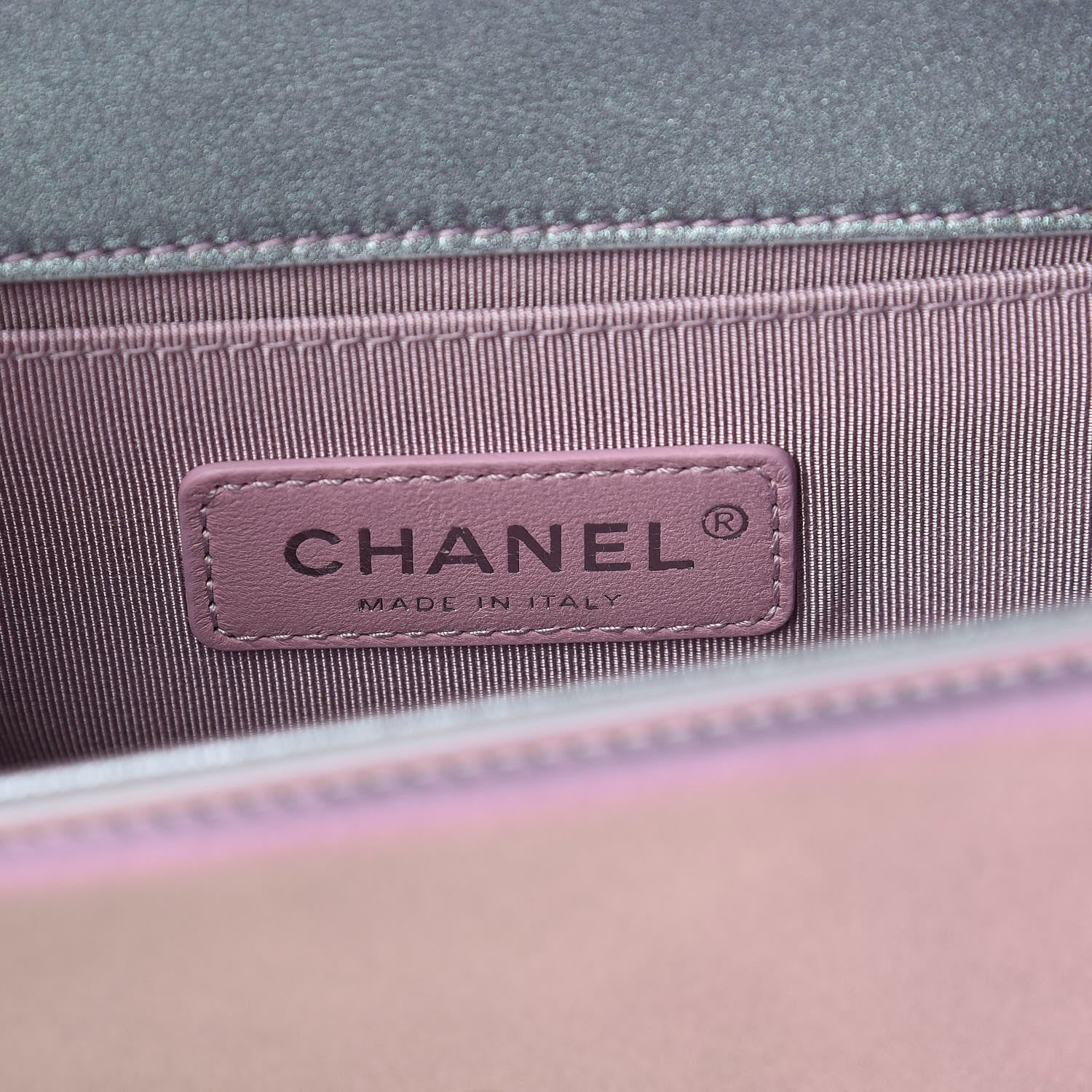 Chanel Iridescent Patent Calfskin PVC Quilted Small Boy Flap Light Purple 8 of 10