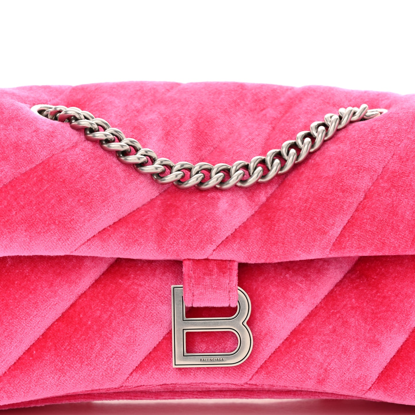 Crushed Velvet Quilted Small Crush Chain Bag