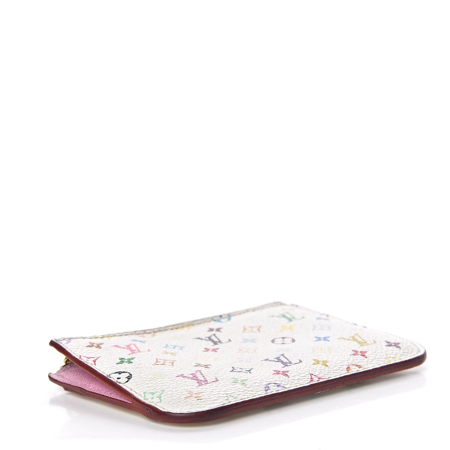 Monogram Multicolor Key Pouch White Litchi