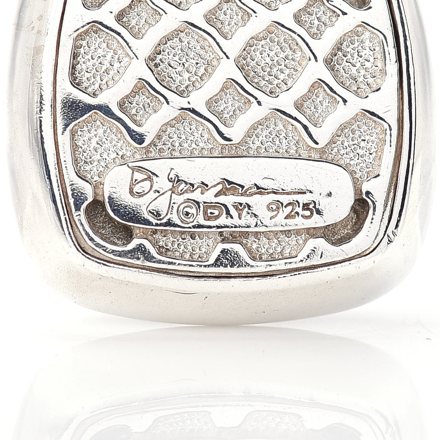 Sterling Silver Diamond Blue Topaz 11mm Albion Enhancer Pendant