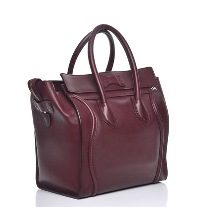 Celine Smooth Calfskin Mini Luggage Burgundy 3 of 9
