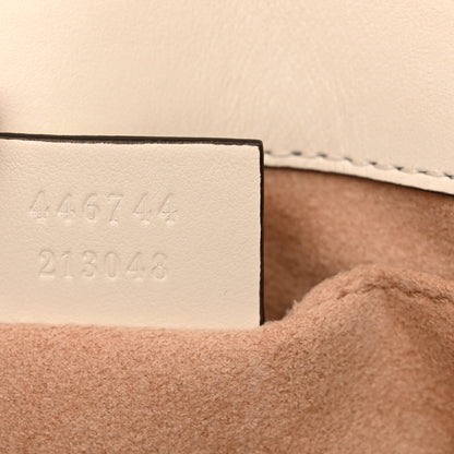Gucci Calfskin Matelasse Mini GG Marmont Shoulder Bag White 7 of 12