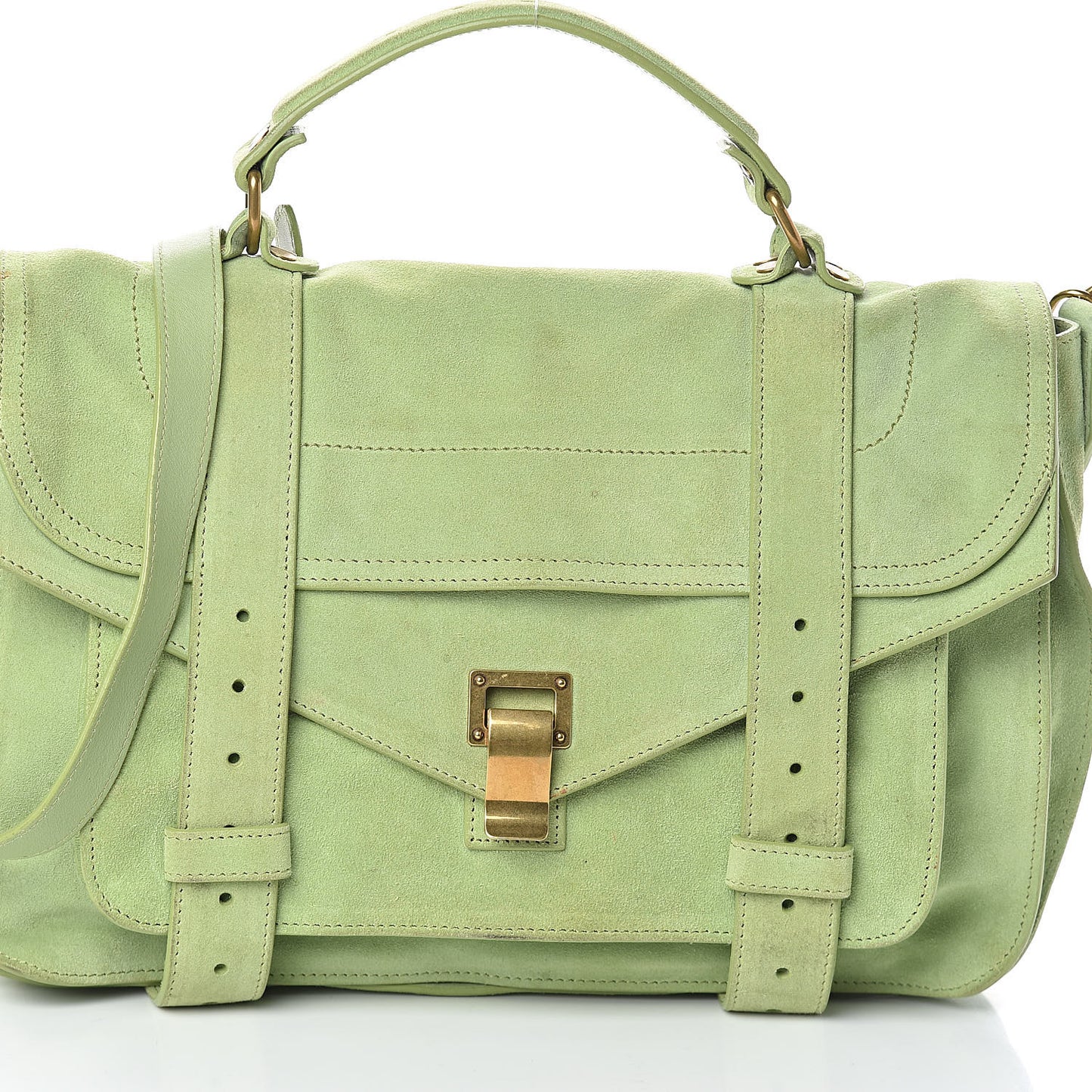 Suede Medium PS1 Satchel Grass