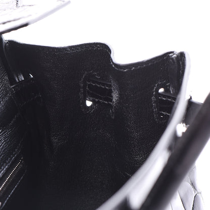 Hermes Shiny Niloticus Crocodile Birkin 25 Black 15 of 36