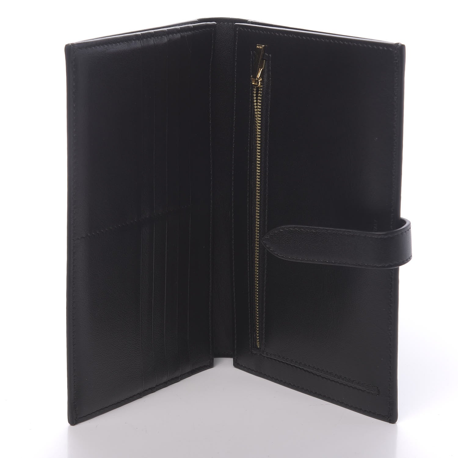 Celine Grained Calfskin Large Multifunction Strap Wallet Black 5 of 8