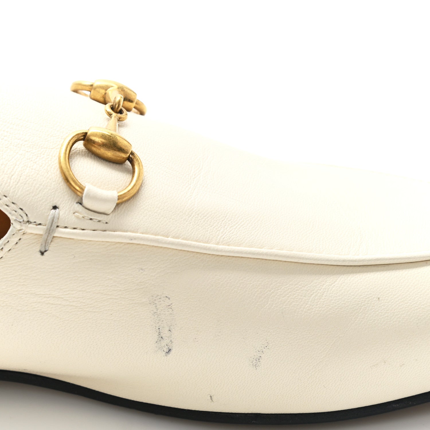 Gucci Malaga Kid Womens Princetown Slippers 37 Mystic White 10 of 11