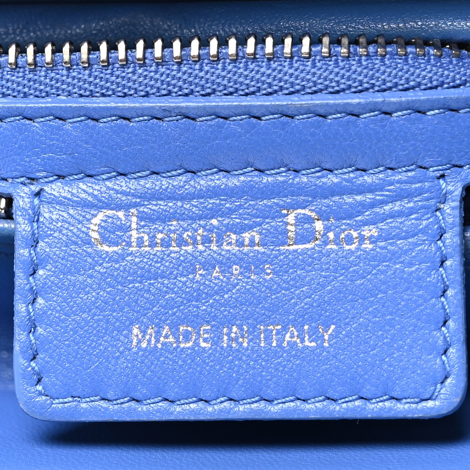 Christian Dior Lambskin Cannage Medium Lady Dior Blue Persan 6 of 10