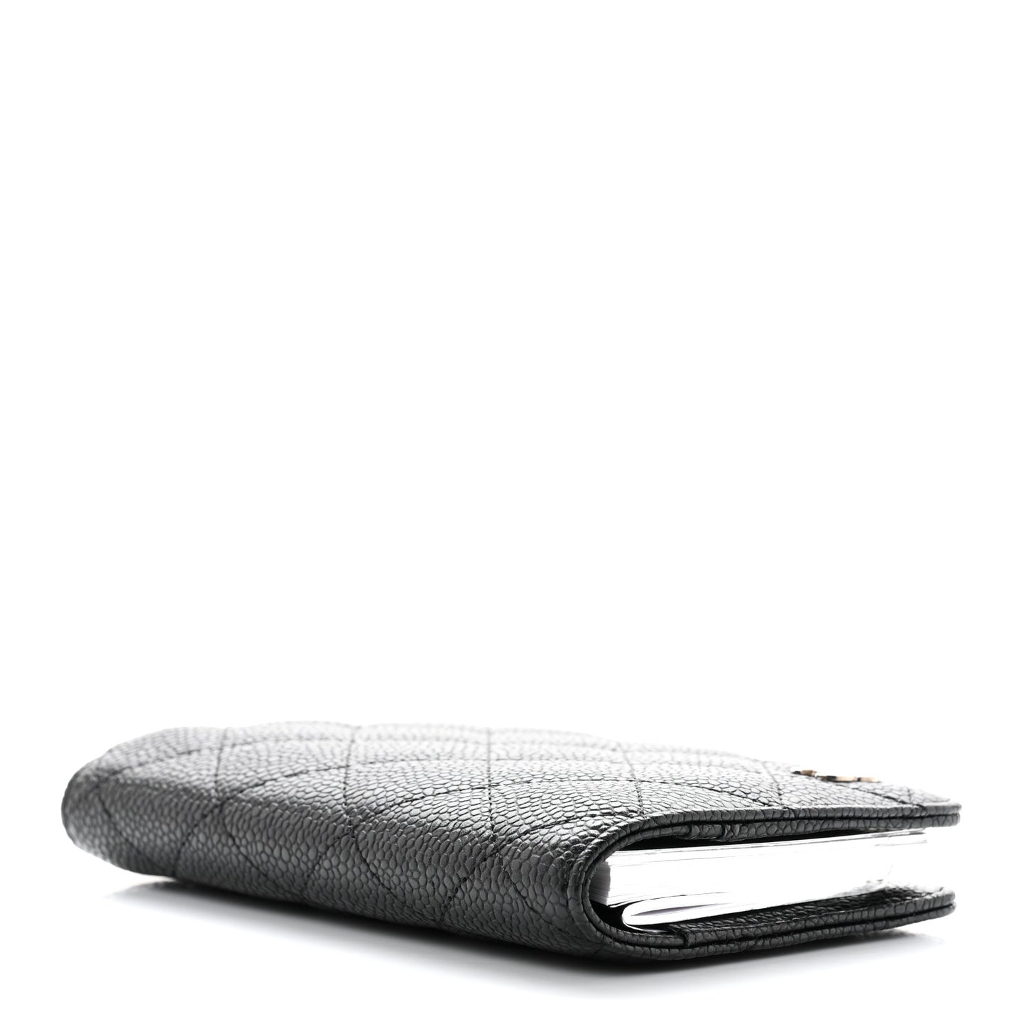 Caviar Quilted Agenda Cover Black