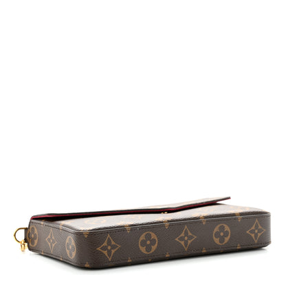 Louis Vuitton Monogram Pochette Felicie Chain Wallet Fuchsia 5 of 12
