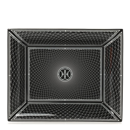 Hermes Porcelain H Deco Change Tray Black 1 of 4