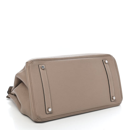 Hermes Taurillon Clemence Birkin 35 Gris Tourterelle 4 of 33