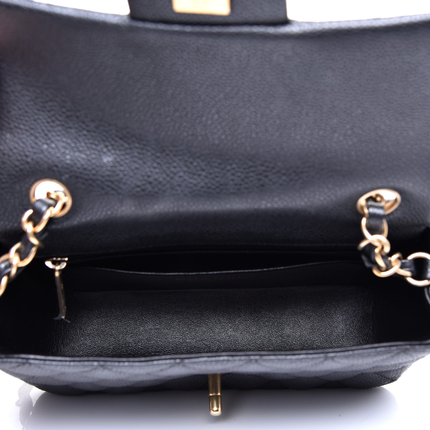 Chanel Metallic Caviar Quilted Mini Rectangular Flap Black 5 of 11