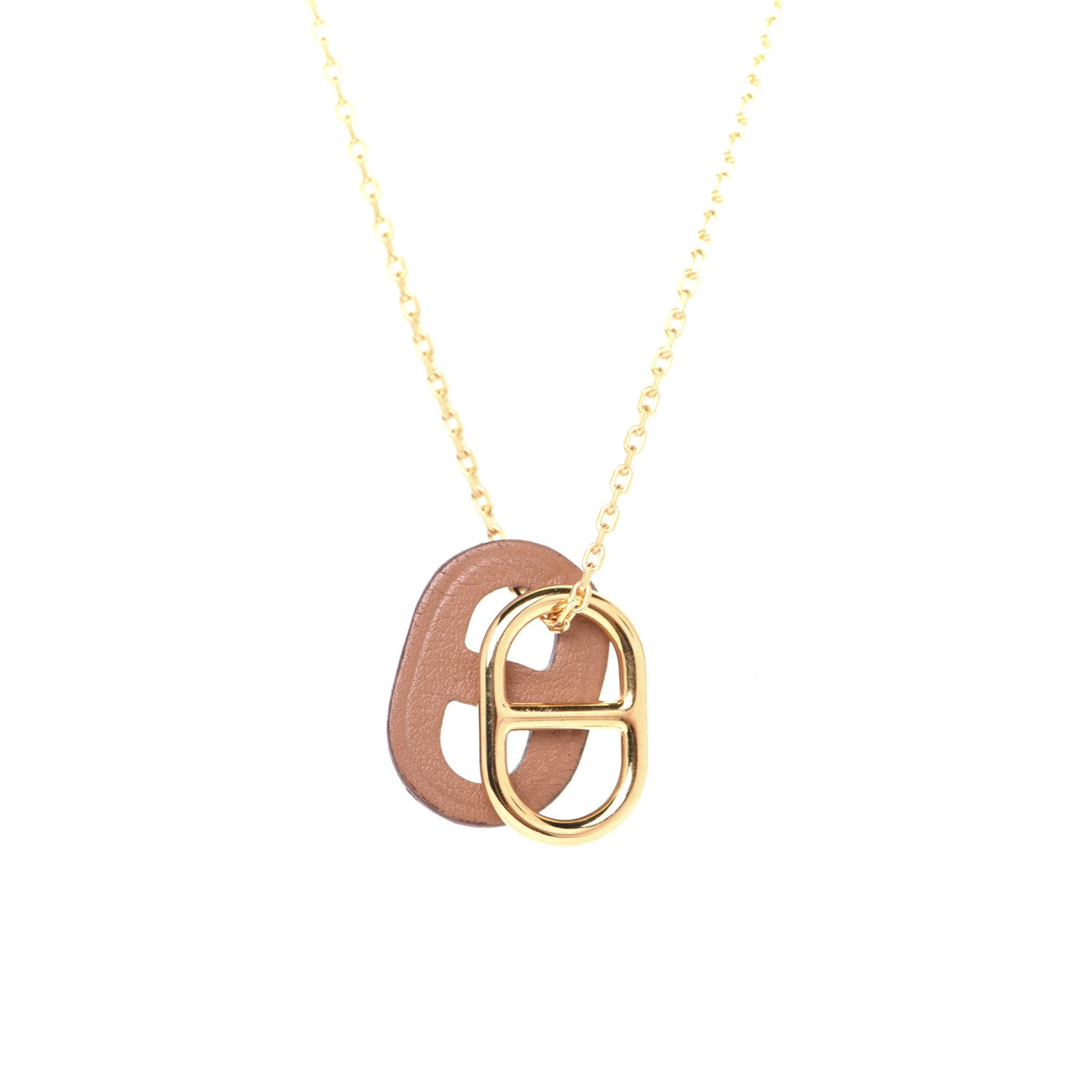 Hermes Swift O'Maillon Pendant Necklace Gold 5 of 8