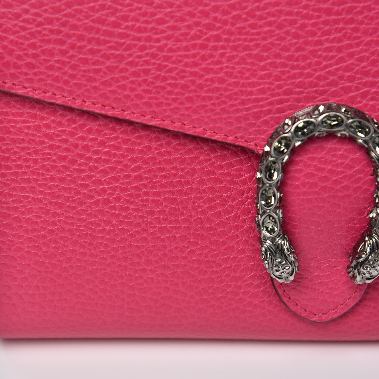 Gucci Dollar Calfskin Crystal Mini Dionysus Chain Wallet Box Pink 8 of 9