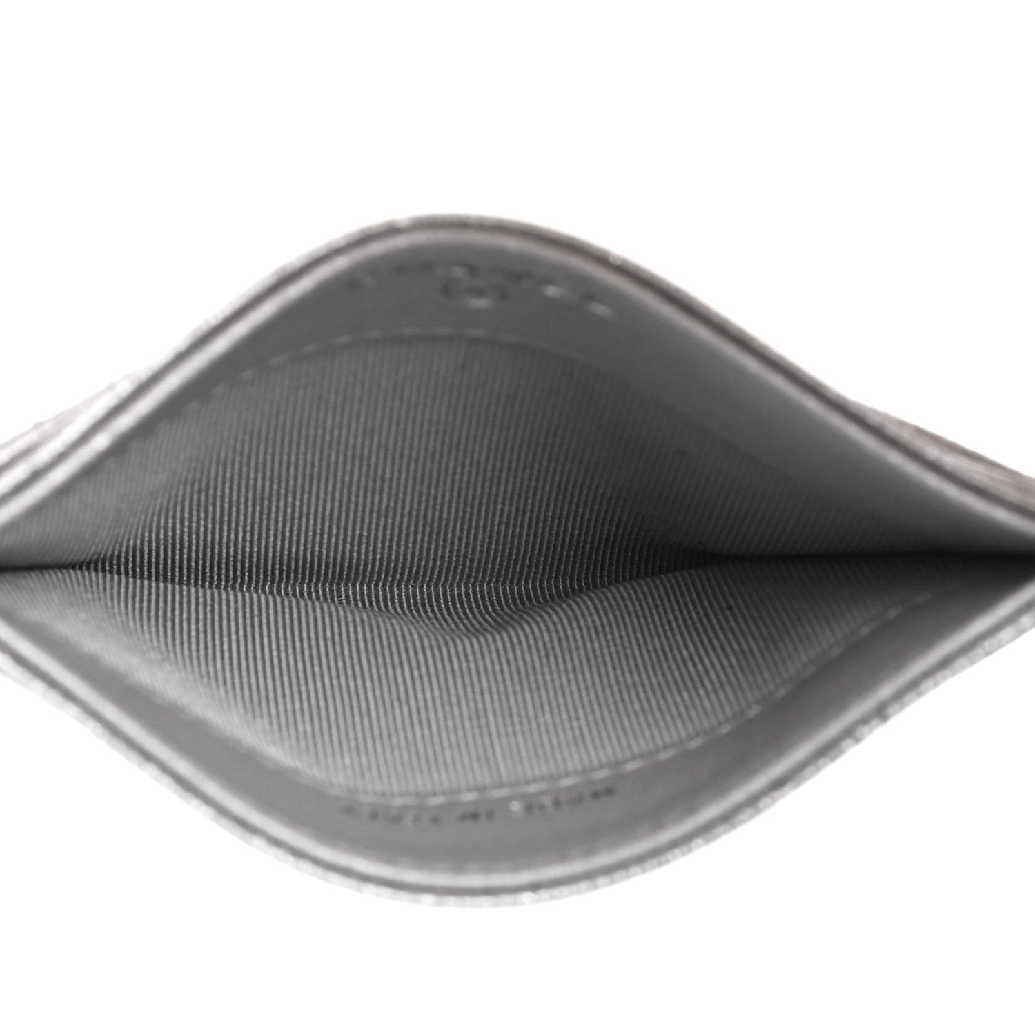 Chanel Metallic Caviar Quilted Card Holder Silver 5 of 12