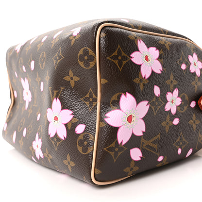 Louis Vuitton LV X TM Monogram Cherry Blossom Speedy Bandouliere 25 Sakura Brown 9 of 10