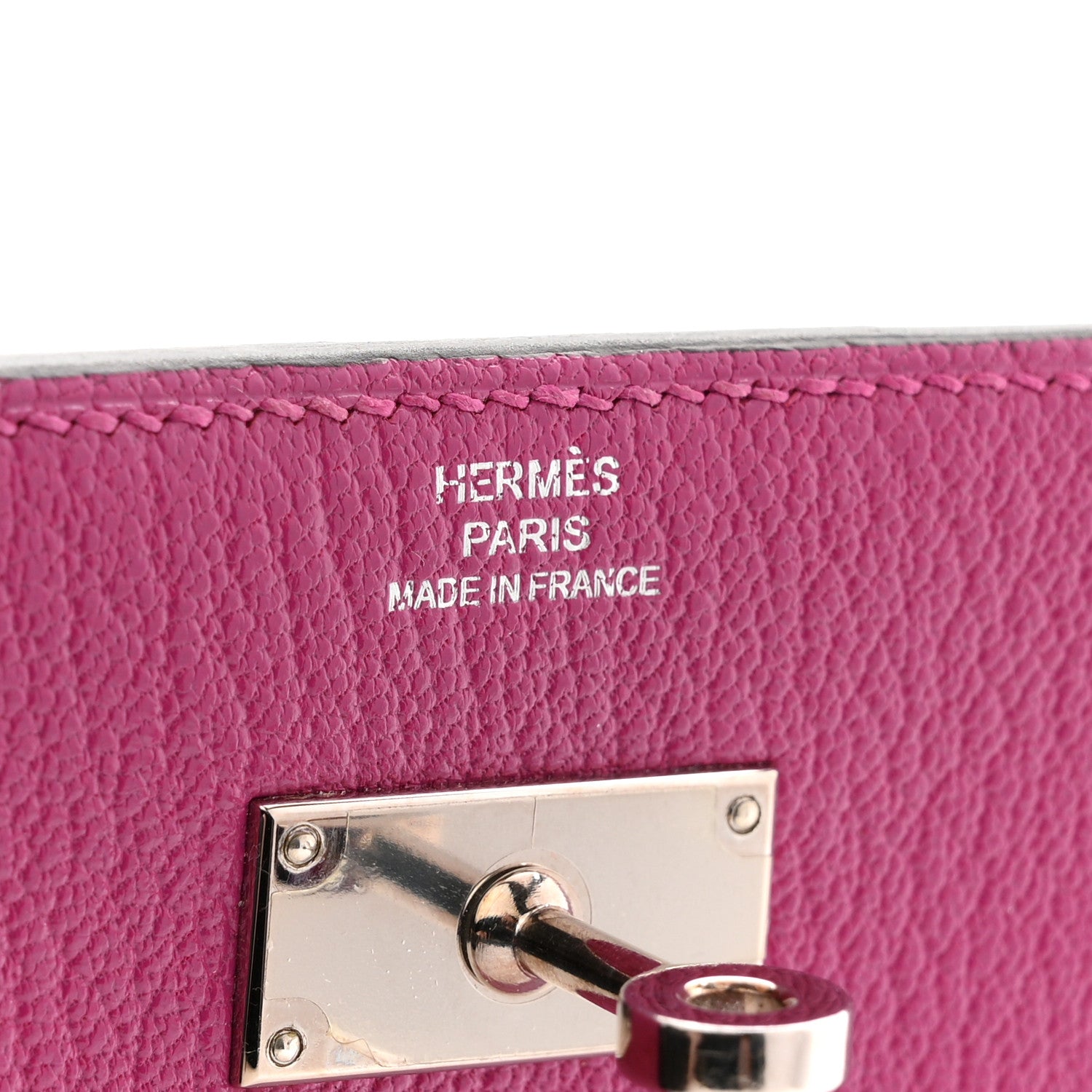 Hermes Chevre Mysore Medium Kelly Wallet Fuchsia 6 of 8