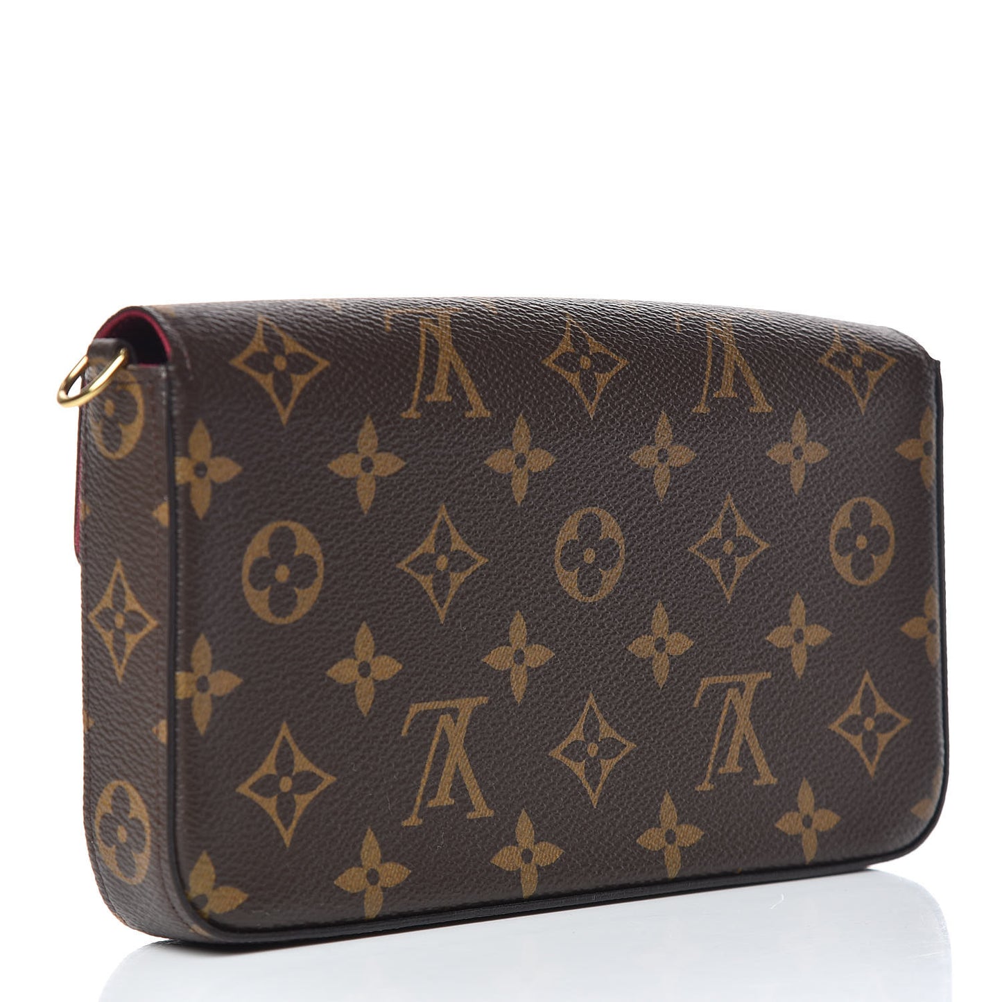 Monogram Pochette Felicie Chain Wallet Fuchsia