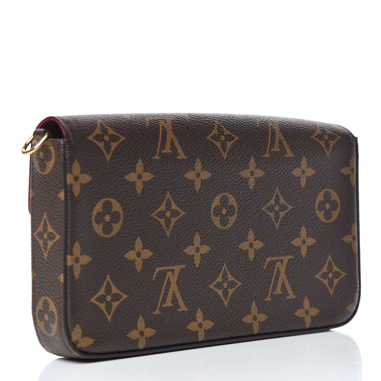 Louis Vuitton Monogram Pochette Felicie Chain Wallet Fuchsia 3 of 11