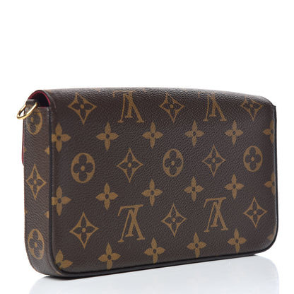 Louis Vuitton Monogram Pochette Felicie Chain Wallet Fuchsia 3 of 11