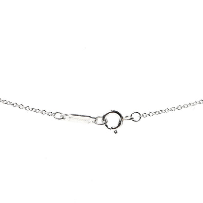 Tiffany Platinum Diamond Pink Sapphire Heart Pendant Necklace 4 of 5