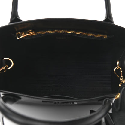 Prada Saffiano Cuir Calfskin Medium Monochrome Top Handle Tote Black 5 of 12