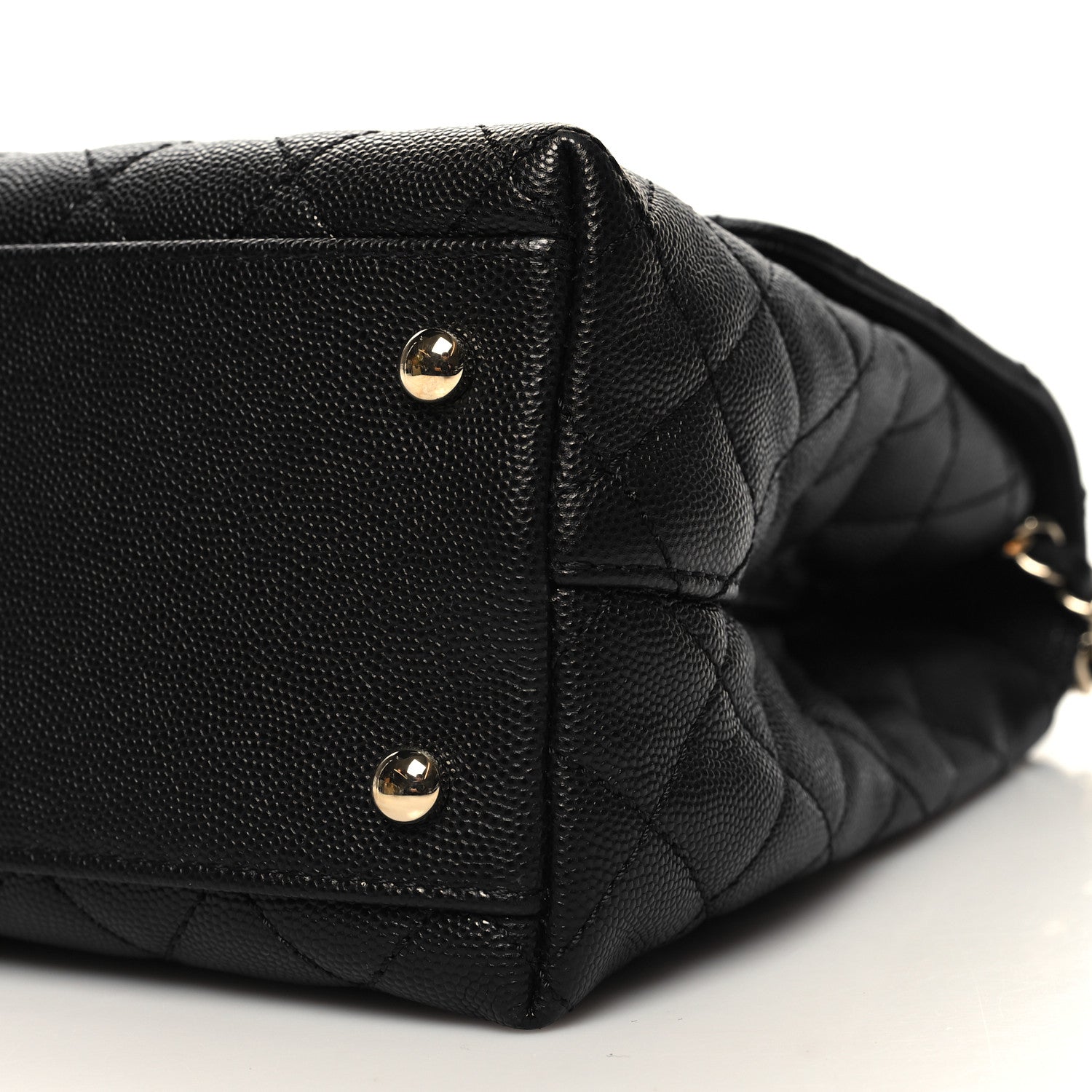 Chanel Caviar Lizard Quilted Medium Coco Handle Flap Black 10 of 10
