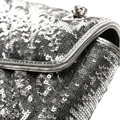Gucci Sequin Matelasse Small GG Marmont Shoulder Bag Silver 11 of 15