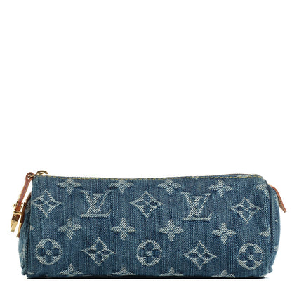 Louis Vuitton Monogram Denim Speedy GM Pochette Case 1 of 7