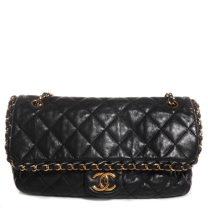 Chanel Calfskin Quilted Medium Chain Me Flap Black 1 of 9